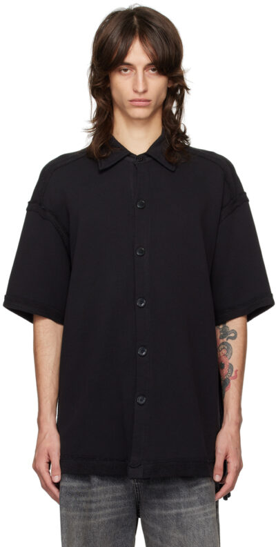 Greg Lauren Black Terry Studio Shirt