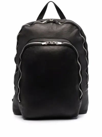 Guidi black leather backpack