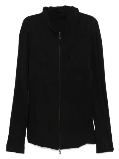 Leon Emanuel Blanck cotton zip-up hoodie - Black