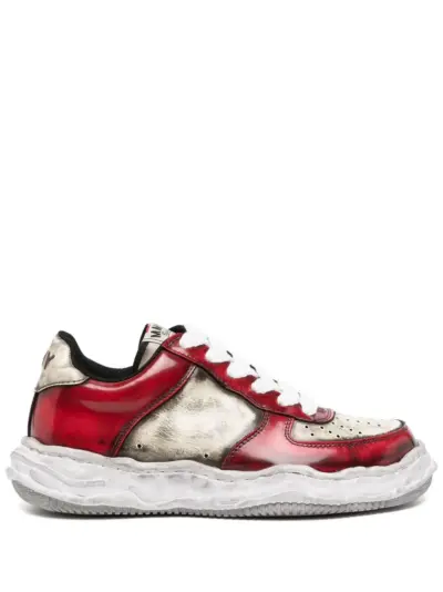 Maison MIHARA YASUHIRO Wayne distressed low-top sneakers - Red