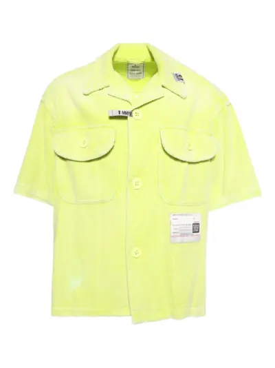 Maison MIHARA YASUHIRO corduroy short-sleeve shirt - YELLOW