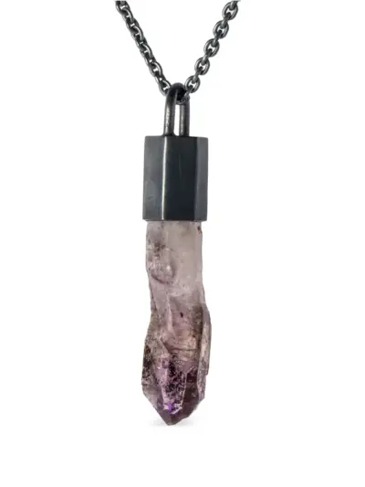 Parts of Four Talisman Specimen pendant necklace - Silver