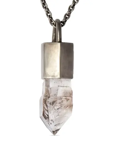 Parts of Four Talisman Specimen pendant necklace - Silver