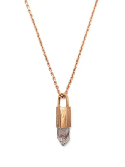 Parts of Four Talisman quartz pendant necklace - Pink