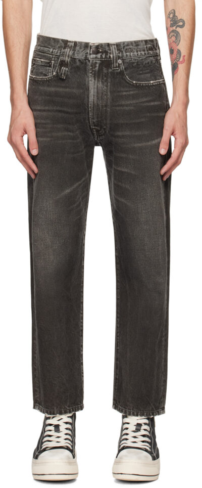 R13 Gray Boyfriend Jeans