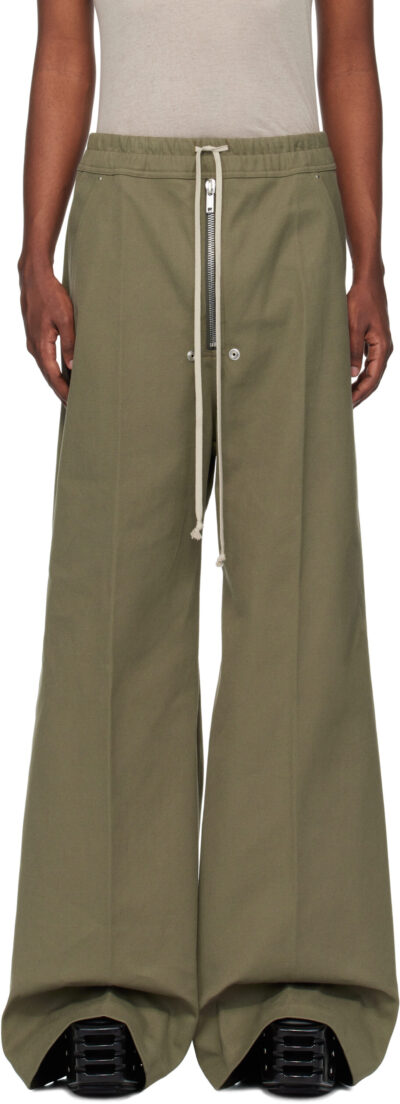 Rick Owens Khaki Wide Bela Trousers