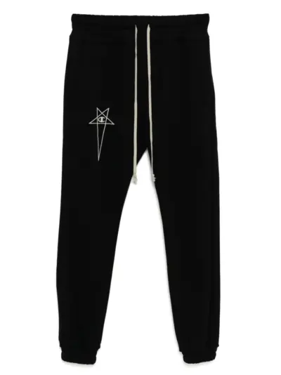 Rick Owens X Champion cotton track pants - Black