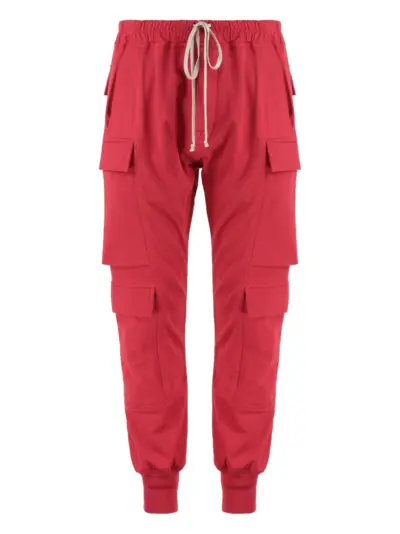Rick Owens cargo pocket drawstring trousers - Red