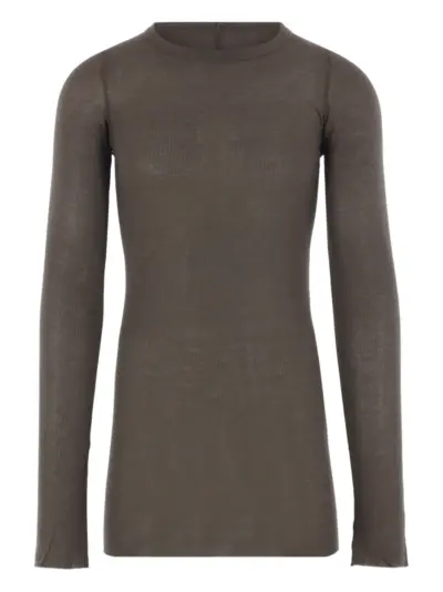 Rick Owens ribbed long-sleeved T-shirt - Green