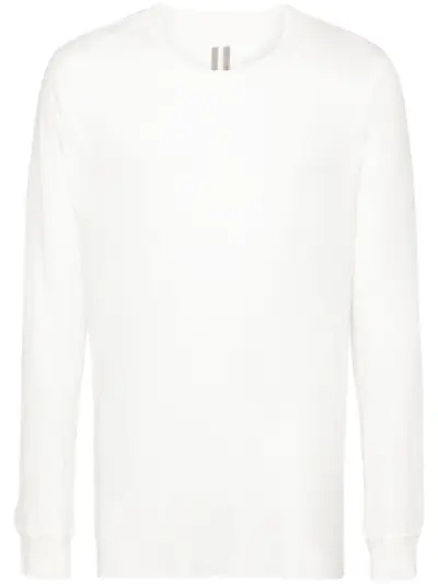 Rick Owens sheer cotton long-sleeved T-shirt - White