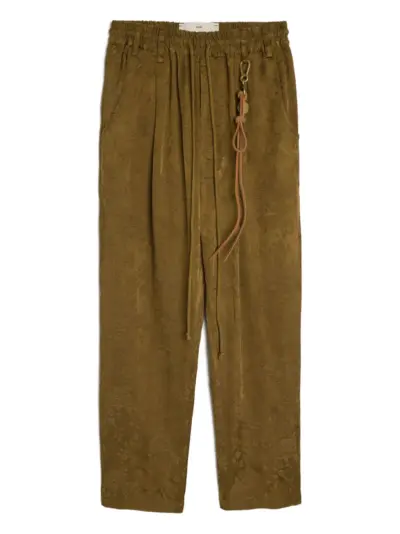 Song For The Mute floral-patterned drawstring trousers - Brown