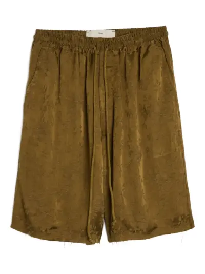 Song For The Mute textured lace-effect shorts - Green