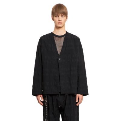 Unlined collarless blazer