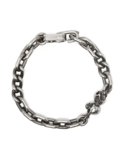 WERKSTATT:MÜNCHEN Two Skulls bracelet - Silver