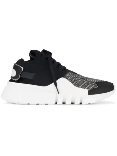 Y-3 ridged sole sneakers - Black