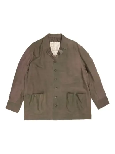 Ziggy Chen button-up shirt jacket - Brown