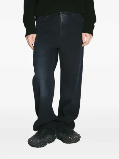 032c logo-patch jeans - Blue