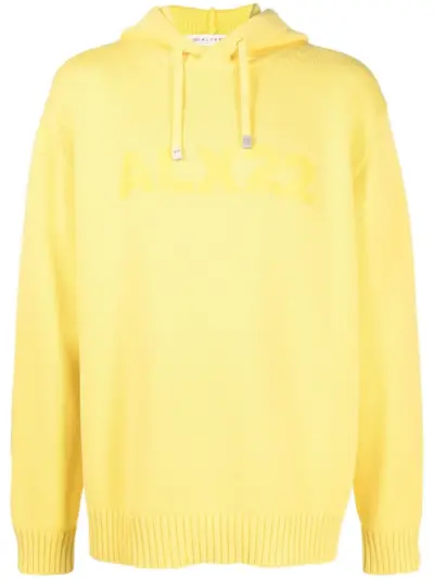 1017 ALYX 9SM logo-print knitted hoodie - Yellow