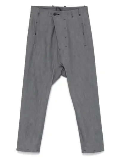 Boris Bidjan Saberi asymmetric trousers - Grey