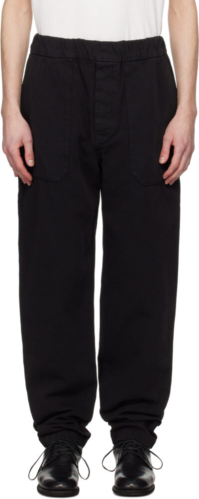 CASEY CASEY Black Jog Ah Militaire Trousers