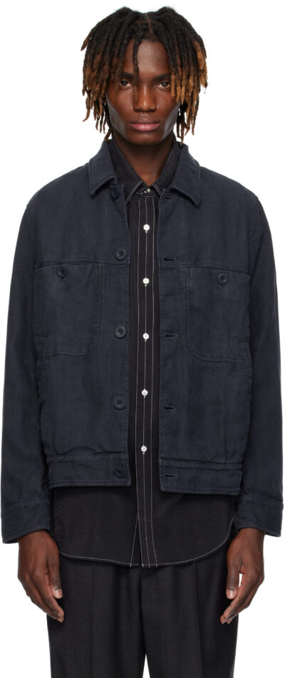 CASEY CASEY Navy Johnsen Jacket