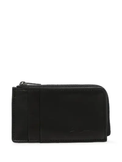Discord Yohji Yamamoto logo-debossed leather wallet - Black