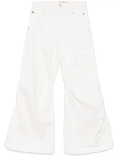 Feng Chen Wang pleated jeans - White