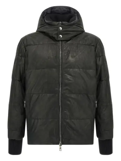 Giorgio Brato quilted leather jacket - Black