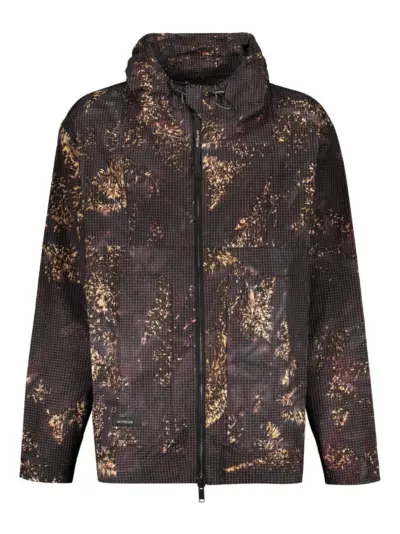 ISO.POETISM abstract-print jacket - Black