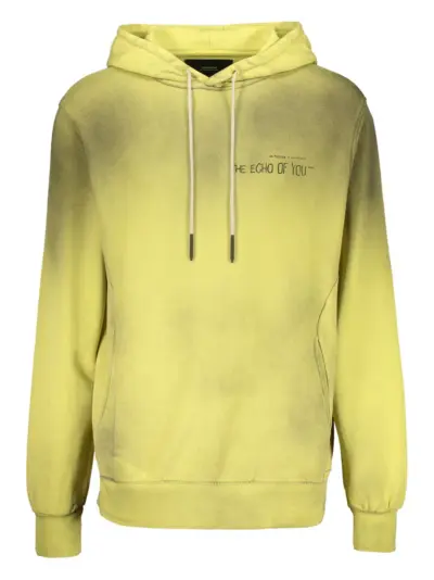 ISO.POETISM adjustable-hood back-print hoodie - Green