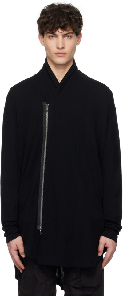 Julius Black Asymmetric Ana-Blouson Sweater