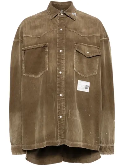 Maison MIHARA YASUHIRO Vintage-like Corduroy Shirt - Brown