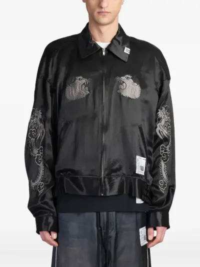 Maison MIHARA YASUHIRO embroidered bomber jacket - Black