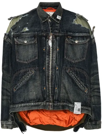 Maison MIHARA YASUHIRO layered denim jacket - Blue