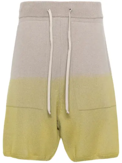 Moncler + Rick Owens ombré-effect cashmere shorts - Grey