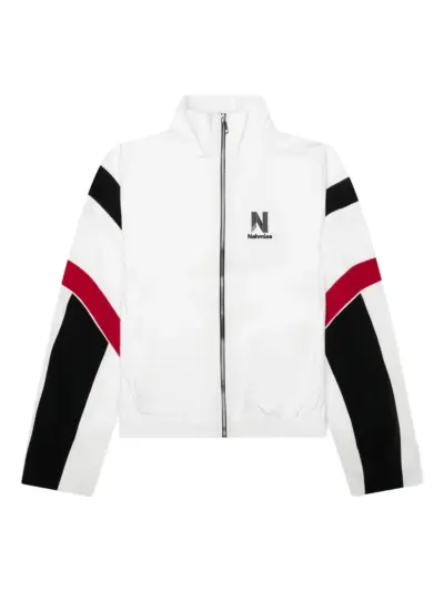 Nahmias panelled zip-up jacket - White