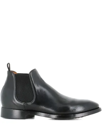 Officine Creative elastic-panel leather boots - Black
