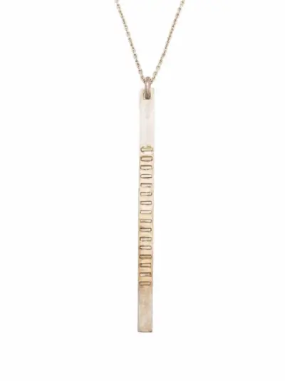 Parts of Four Giant Plate necklace - Silver