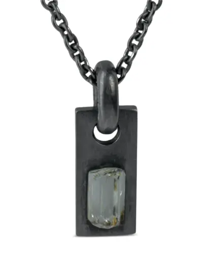 Parts of Four Plate beryl necklace - Black