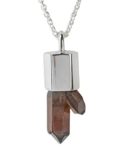 Parts of Four iron-quartz necklace - Silver