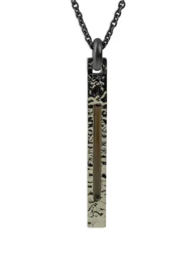 Parts of Four rectangular-plate necklace - Silver