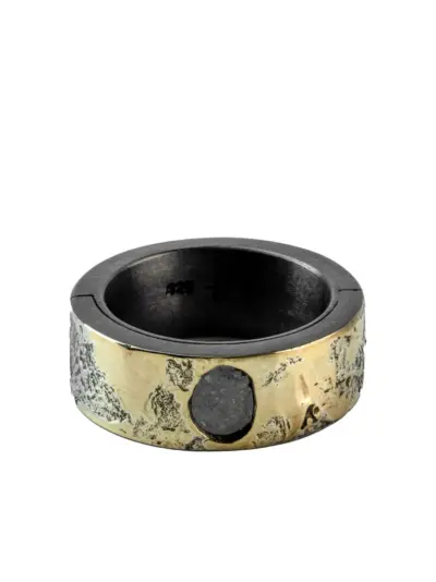 Parts of Four sterling silver Sistema diamond ring - Black