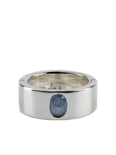 Parts of Four sterling-silver Sistema tanzanite ring