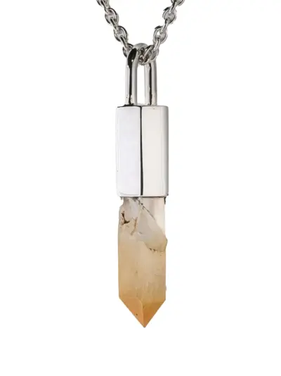 Parts of Four sterling-silver Talisman mango quartz necklace