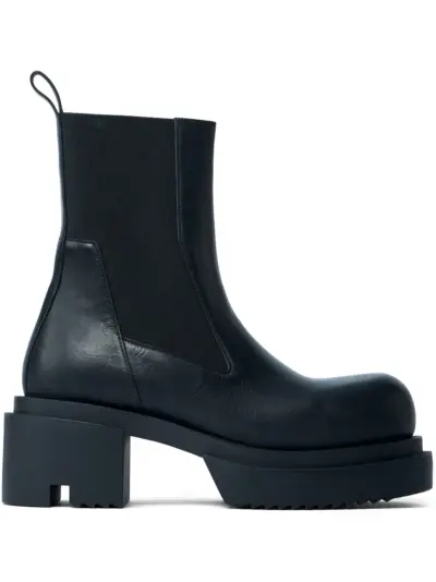 Rick Owens 80mm elastic-panel block-heel boots - Black