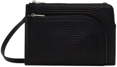Rick Owens Black Sugar Calf Leather Club Pouch