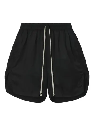 Rick Owens Boxers drawstring side-split shorts - Black
