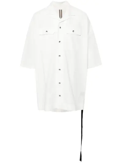 Rick Owens DRKSHDW Magnum Tommy cotton long shirt - White