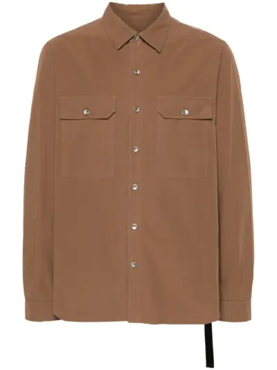 Rick Owens DRKSHDW button-up cotton shirt - Brown