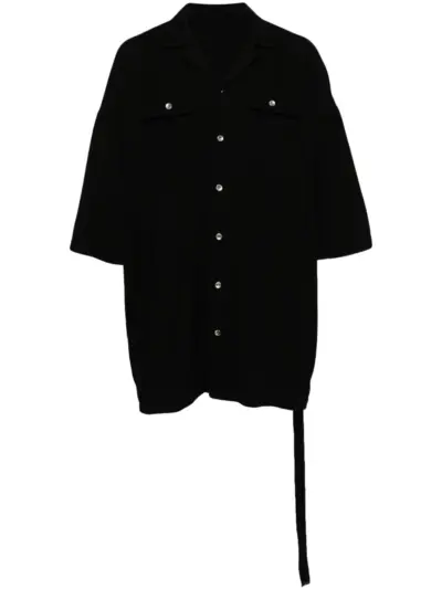 Rick Owens DRKSHDW camp-collar shirt - Black